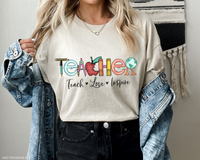 Teacher Teach Love Inspire DTF TRANSFER DTF2000