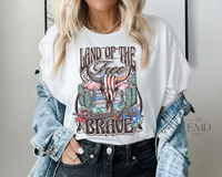 Land Of The Free Because Of The Brave DTF TRANSFER 4395
