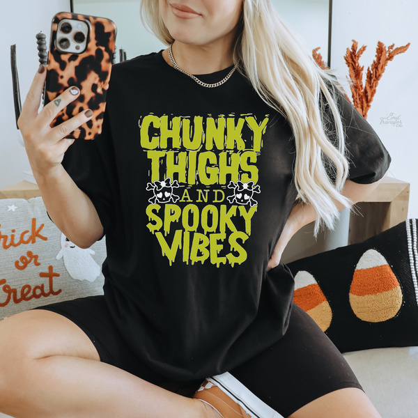 Chunky Thighs And Spooky Vibes DTF TRANSFER 4527