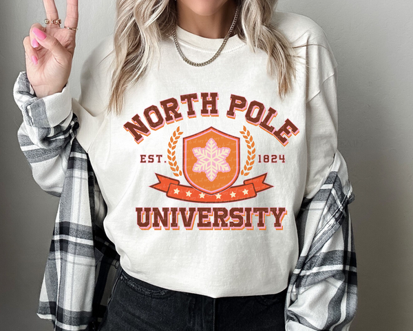 North Pole University DTF Transfer 4616