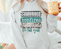 Fall Pumpkins Bonfires Flannels DTF TRANSFER 4980