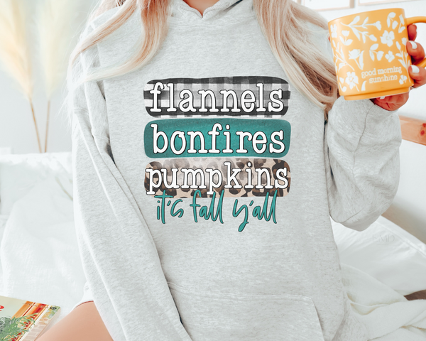 Fall Pumpkins Bonfires Flannels DTF TRANSFER 4980