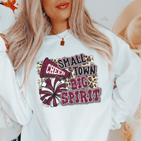 Cheer Small Town Big Spirit DTF TRANSFER 5827