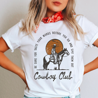 Cowboy Club DTF TRANSFER 5928