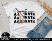 Baseball Activate Sublimation PNG File